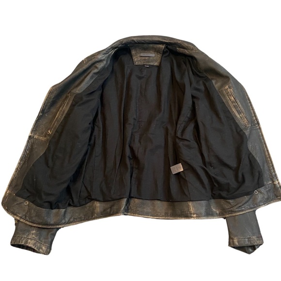 John Varvatos Distressed Biker Jacket - Picture 7 of 13